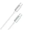 Дата кабель USB-C to USB-C 1.0m 5A 100W zinc alloy braided white ColorWay (CW-CBPDCC098-WT) Дата кабель USB-C to USB-C 1.0m 5A 100W zinc alloy braided white ColorWay (CW-CBPDCC098-WT)