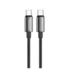 Дата кабель USB-C to USB-C 1.0m 5A 100W zinc alloy braided black ColorWay (CW-CBPDCC098-BK)