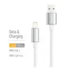 Дата кабель USB 2.0 AM to Lightning 1.0m 3A zinc alloy braided white ColorWay (CW-CBUL098-WT)