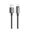 Дата кабель USB 2.0 AM to Lightning 1.0m 3A zinc alloy braided black ColorWay (CW-CBUL098-BK)