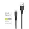 Дата кабель USB 2.0 AM to Micro 5P 1.0m 3A textured PVC black ColorWay (CW-CBUM094-BK)