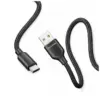 Дата кабель USB 2.0 AM to USB-C 2.0m 3A TPE embossed black ColorWay (CW-CBUC102-BK)