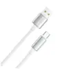 Дата кабель USB 2.0 AM to USB-C 1.0m 3A zinc alloy braided white ColorWay (CW-CBUC098-WT)