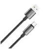 Дата кабель USB 2.0 AM to USB-C 2.0m 3A zinc alloy braided black ColorWay (CW-CBUC099-BK)
