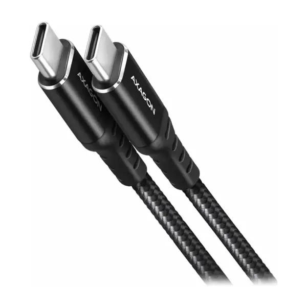 Дата кабель USB-C to USB-C 2.0m v3.2 Gen 1 PD 60W 3A black AXAGON (BUCM3-CM20AB)