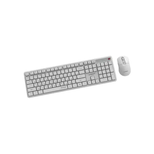 Комплект Gembird Silent Key Pro Business Wireless White (KBS-WMS-01-W-CYRL)