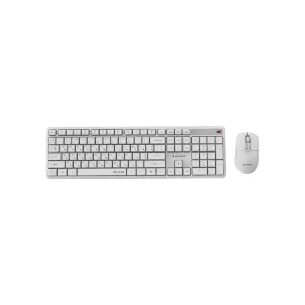 Комплект Gembird Silent Key Pro Business Wireless White (KBS-WMS-01-W-CYRL)
