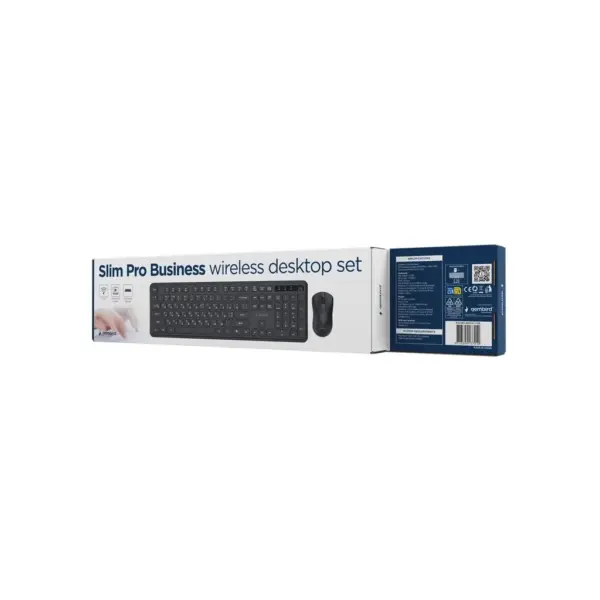 Комплект Gembird Slim Pro Business Wireless Black (KBS-WPS-01-CYRL)