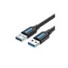 Дата кабель USB 3.0 AM/AM 1.5m PVC black Vention (CONBG)
