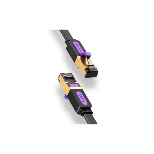 Патч-корд 10m UTP cat 7 RJ-45 flat black Vention (ICABL)