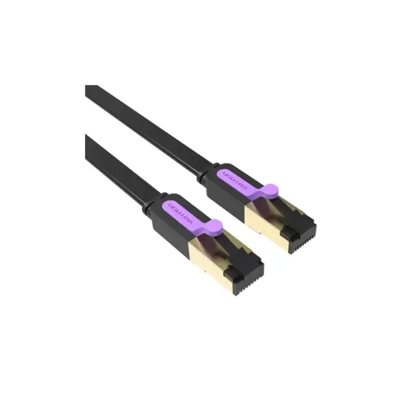 Патч-корд 15m UTP cat 7 RJ-45 flat black Vention (ICABN)