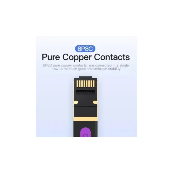 Патч-корд 15m UTP cat 7 RJ-45 flat black Vention (ICABN)