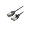 Патч-корд 0.5m UTP cat 6A RJ-45 slim black Vention (IBIBD)