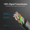 Патч-корд 1m UTP cat 6A RJ-45 slim black Vention (IBIBF)