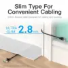 Патч-корд 1m UTP cat 6A RJ-45 slim black Vention (IBIBF)