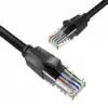 Патч-корд 1.5m UTP cat 6 RJ-45 flat black Vention (IBJBG)