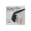 Патч-корд 3m UTP cat 6 RJ-45 flat black Vention (IBJBI)