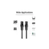 Патч-корд 5m UTP cat 6 RJ-45 flat black Vention (IBJBJ)
