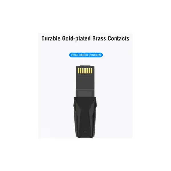 Патч-корд 3m UTP cat 6 RJ-45 flat black Vention (IBABI)