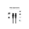 Патч-корд 3m UTP cat 6 RJ-45 flat black Vention (IBABI)