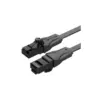 Патч-корд 3m UTP cat 6 RJ-45 flat black Vention (IBABI)