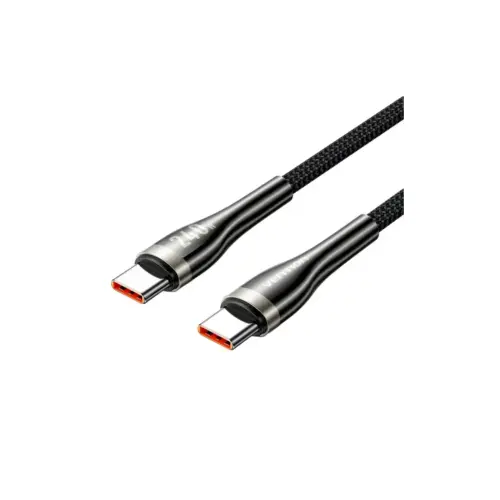 Дата кабель USB-C to USB-C 2.0m 5A nylon braided black Vention (CTYBH) Дата кабель USB-C to USB-C 2.0m 5A nylon braided black Vention (CTYBH)