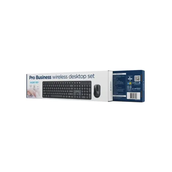Комплект Gembird Silent Key Pro Business Wireless Black (KBS-WMS-01-CYRL)