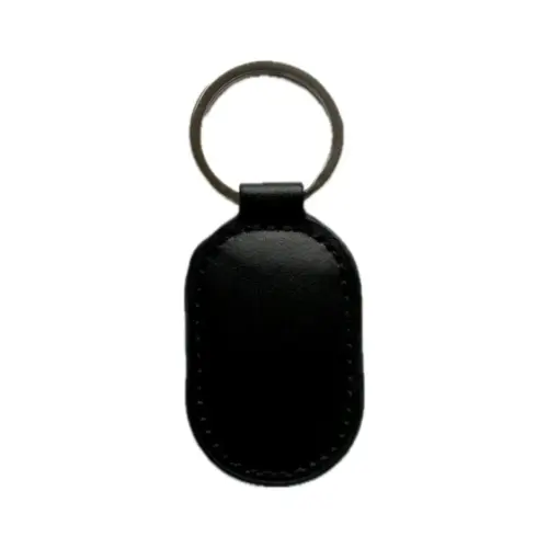 Брелок з чіпом Merlion ID Em-Marine, 125kHz, EM-Leather, овальний, у шкіряному чохлі, black (EM-Leather овальный)