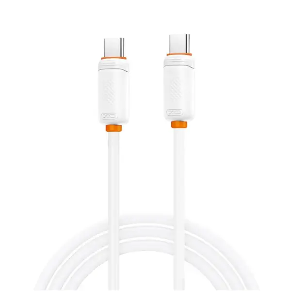 Дата кабель USB-C to USB-C 1.0m 27W white XO (XO-CB-300CC-WH)