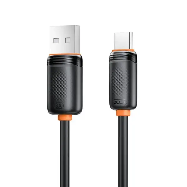 Дата кабель USB 2.0 AM to USB-C 1.0m 3A black XO (XO-CB-300UC-BK)
