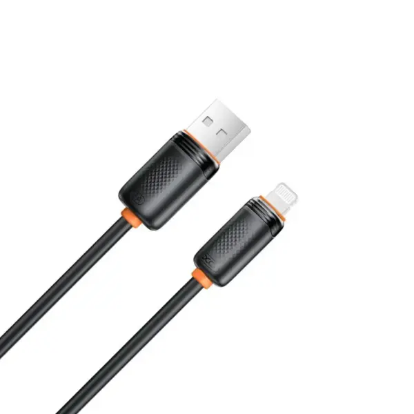 Дата кабель USB 2.0 AM to Lightning 1.0m 3A black XO (XO-CB-300UL-BK)