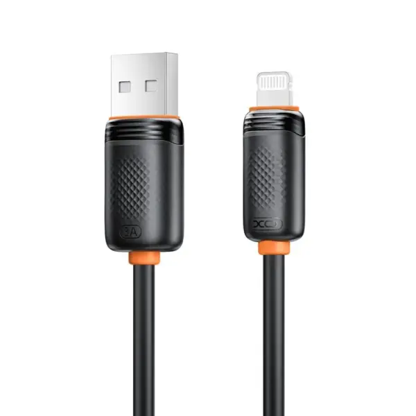 Дата кабель USB 2.0 AM to Lightning 1.0m 3A black XO (XO-CB-300UL-BK)