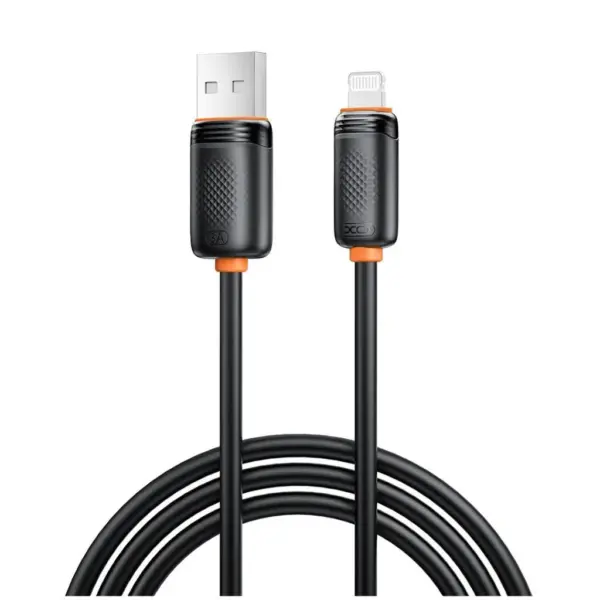 Дата кабель USB 2.0 AM to Lightning 1.0m 3A black XO (XO-CB-300UL-BK)