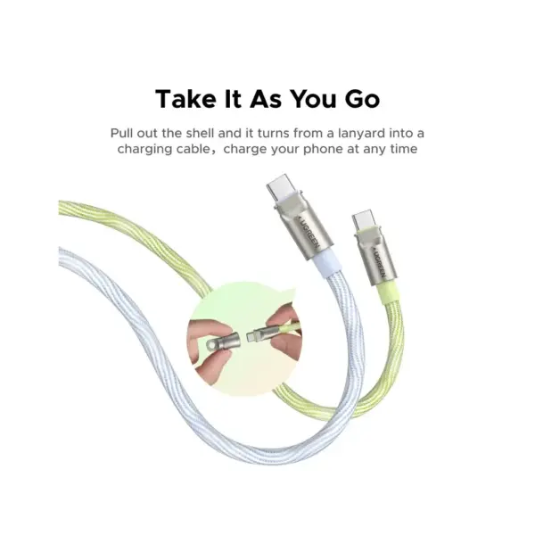 Дата кабель USB-C to USB-C 1.2m 60W pink Ugreen (35510)
