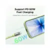 Дата кабель USB-C to USB-C 1.2m 60W pink Ugreen (35510)