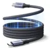 Дата кабель USB-C to USB-C 1.0m 240W 480Mbps braided black Ugreen (85973)