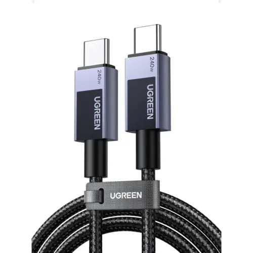 Дата кабель USB-C to USB-C 2.0m PD3.1 240W 480Mbps braided Starlight blue Ugreen (75732)