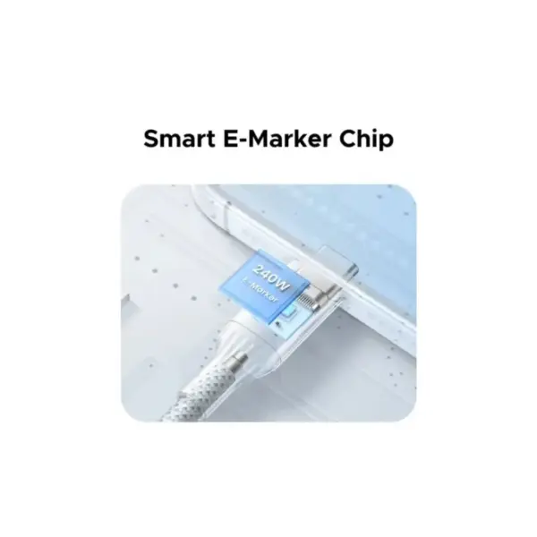 Дата кабель USB-C to USB-C 1.0m PD3.1 240W 480Mbps braided Starlight blue Ugreen (75731) Дата кабель USB-C to USB-C 1.0m PD3.1 240W 480Mbps braided Starlight blue Ugreen (75731)