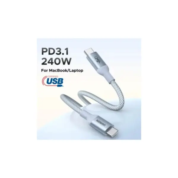 Дата кабель USB-C to USB-C 1.0m PD3.1 240W 480Mbps braided Starlight blue Ugreen (75731) Дата кабель USB-C to USB-C 1.0m PD3.1 240W 480Mbps braided Starlight blue Ugreen (75731)