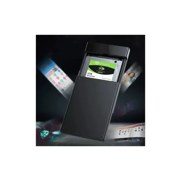 Кишеня зовнішня Ugreen USB 3.0 to SATA 3.0 2.5" HDD/SSD enclosure 6TB UASP black (30847)