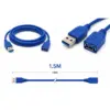 Дата кабель USB 3.0 AM/AF 1.5m blue XoKo (XK-AMAF-USB30-15-BL)
