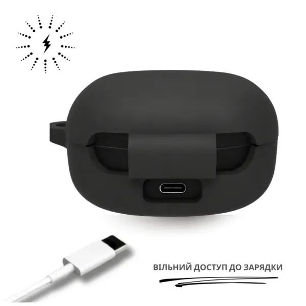 Чохол для навушників BeCover Silicon для Samsung Galaxy Buds Black (715893) Чохол для навушників BeCover Silicon для Samsung Galaxy Buds Black (715893)