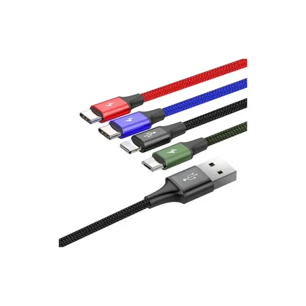 Дата кабель USB 2.0 AM to Lightning + Micro 5P + USB-C 1.2m 3.5A black Baseus (CA1T4-B01) Дата кабель USB 2.0 AM to Lightning + Micro 5P + USB-C 1.2m 3.5A black Baseus (CA1T4-B01)