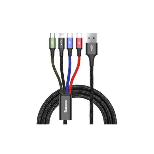 Дата кабель USB 2.0 AM to Lightning + Micro 5P + USB-C 1.2m 3.5A black Baseus (CA1T4-B01) Дата кабель USB 2.0 AM to Lightning + Micro 5P + USB-C 1.2m 3.5A black Baseus (CA1T4-B01)