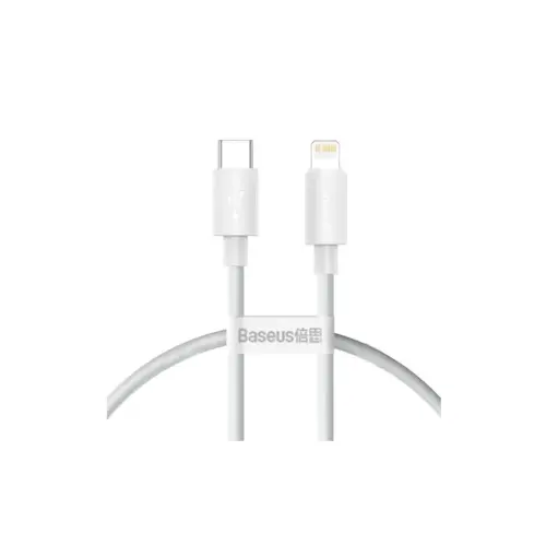 Дата кабель USB-C to Lightning 1.0m PD20W white Baseus (CATLYS-B02)