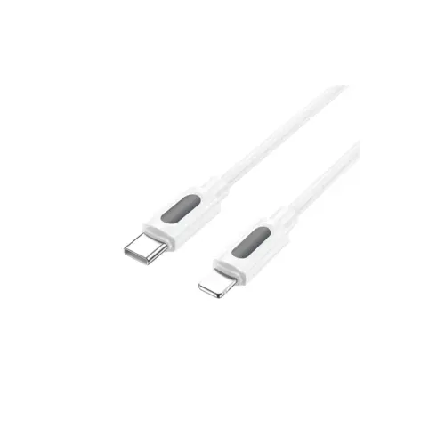 Дата кабель USB-C to Lightning 1.0m PD silicone BX114 Structure white BOROFONE (6941991116834)