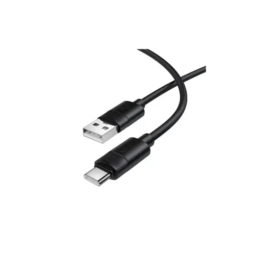 Дата кабель USB 2.0 AM to USB-C 1.0m silicone BX123 Leya black BOROFONE (6941991124211)