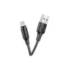 Дата кабель USB 2.0 AM to Micro 5P 1.0m 2.4A magnetic BX41 black BOROFONE (6931474738455)