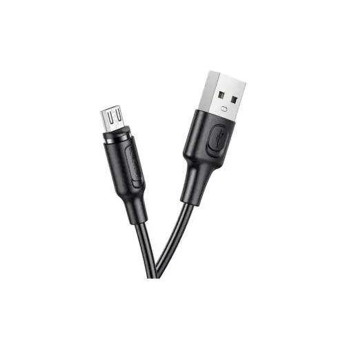 Дата кабель USB 2.0 AM to Micro 5P 1.0m 2.4A magnetic BX41 black BOROFONE (6931474738455)