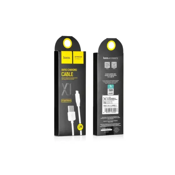 Дата кабель USB 2.0 AM to Lightning 1.0m 2.4A X1 white HOCO (6957531032007) Дата кабель USB 2.0 AM to Lightning 1.0m 2.4A X1 white HOCO (6957531032007)
